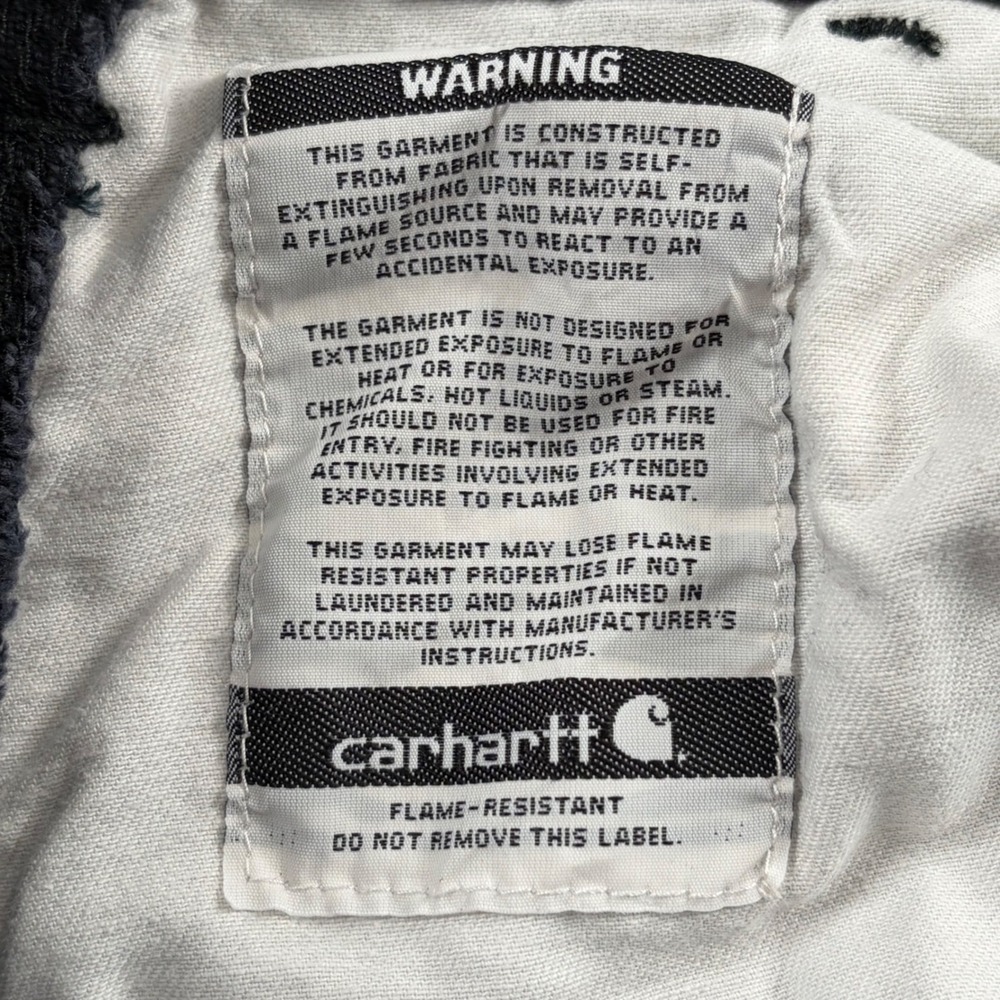 Carhartt Cargo Pants Men 33(30)x32 Black FR Flame Resistant Original Fit FRB240- - Picture 4 of 9